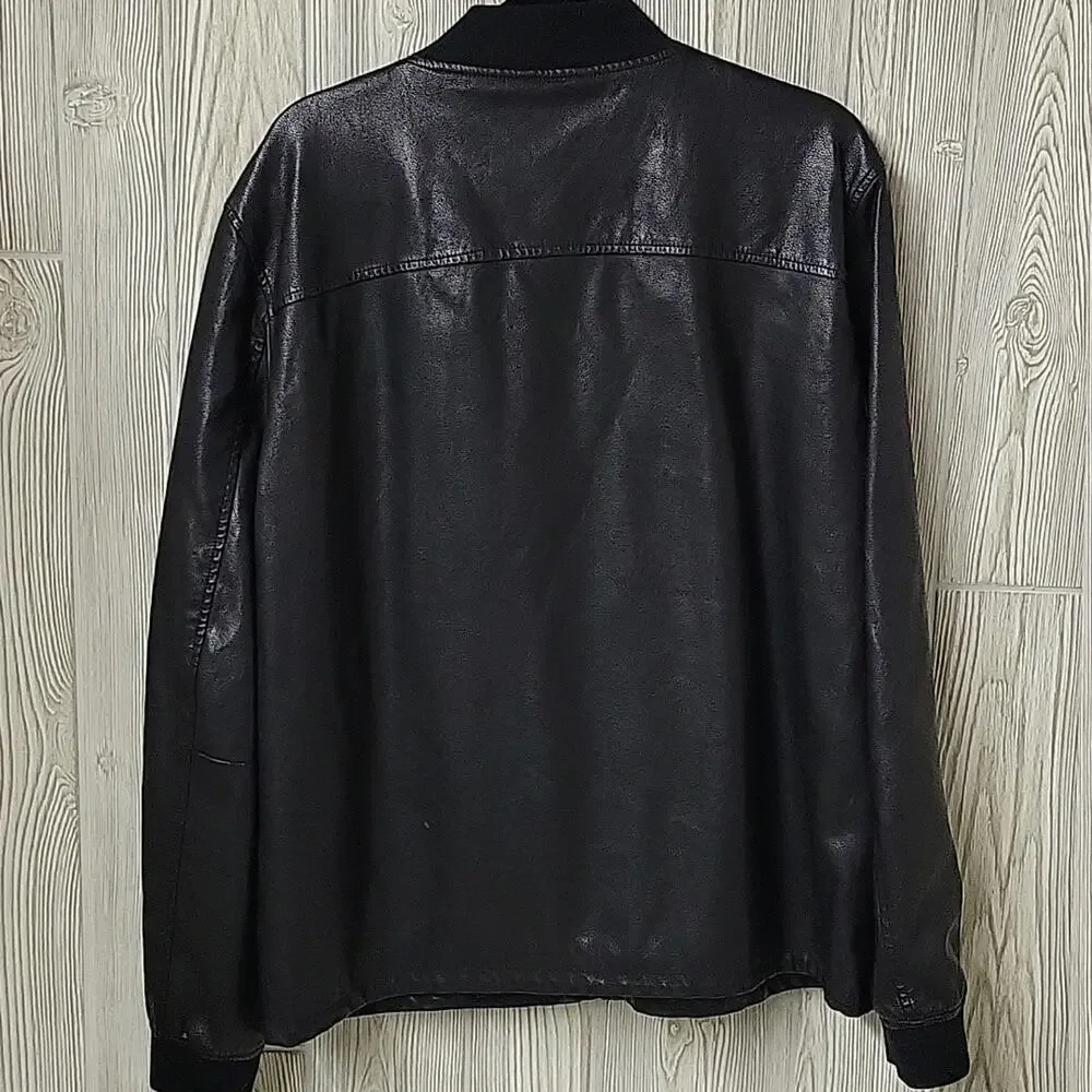 Levi Strauss & Co. Faux Leather Full Zip Jacket Mens Size Large